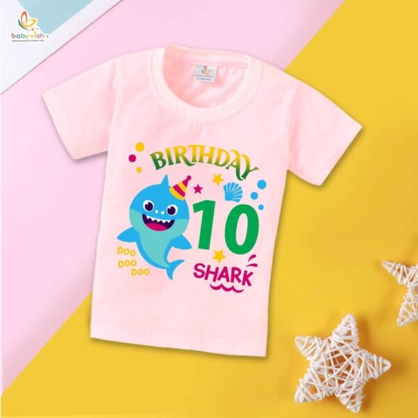 Ten Year Birthday Unisex T-Shirt Half Sleeve Round Neck Topwear tee for kids - Image 3