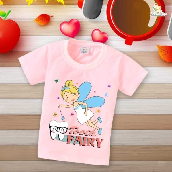 Tooth Fairy My First Tooth Baby T-Shirt – Cute First Tooth Milestone T-Shirt for Newborn & Infant | Soft Baby Outfit – Babywish - Image 3