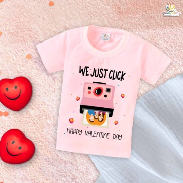 My First Valentine’s Day T-Shirt | "We Just Click" Cute Camera-Themed Baby & Toddler Tee – Babywish - Image 4