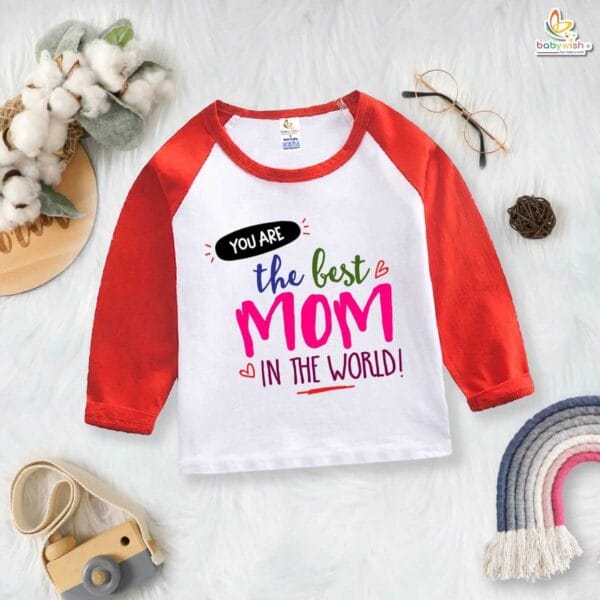 My First Mother’s Day Baby T-Shirt – Full Sleeve “The Best Mom’s Day” Outfit for Newborn Infant Girl or Boy – Adorable First Mother’s Day Gift – Babywish - Image 3