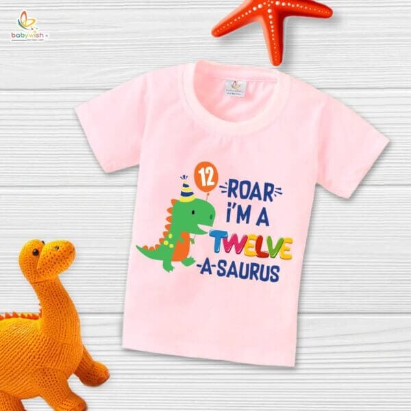 Twelve Year Birthday Unisex T-Shirt Half Sleeve Round Neck Topwear tee for kids - Image 2