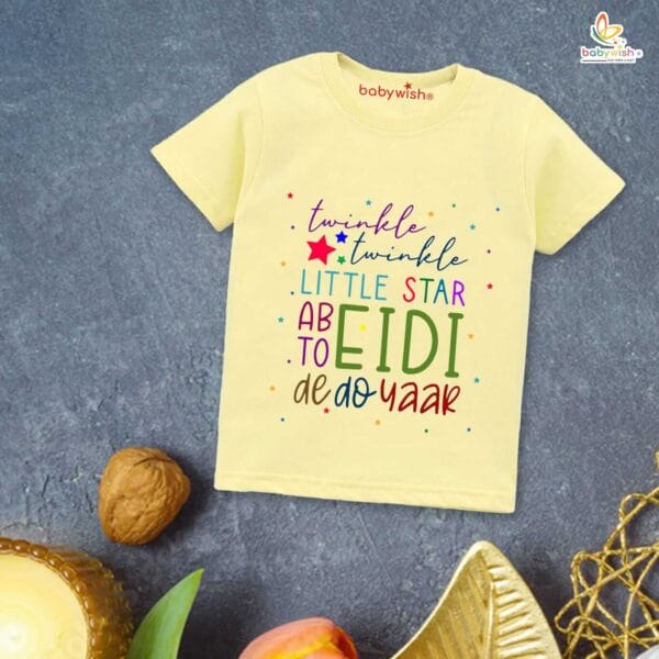 Eid T-shirt for Kids Unisex Ramadan Topwear Outfit Printed Half Sleeve Unisex Tshirt for Boy n Girl - Image 4