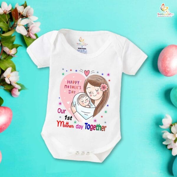 Mothers Day Special Baby Outfit Half Sleeve Unisex Romper Onesies for Newborn baby - Image 2