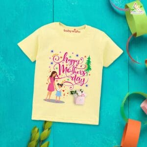 Mother's Day Special T-Shirt for Boy’s and Girl’s Half Sleeve Topwear for Unisex Kids