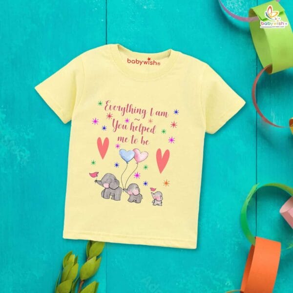 Mother's Day Special T-Shirt for Boy’s and Girl’s Half Sleeve Topwear for Unisex Kids