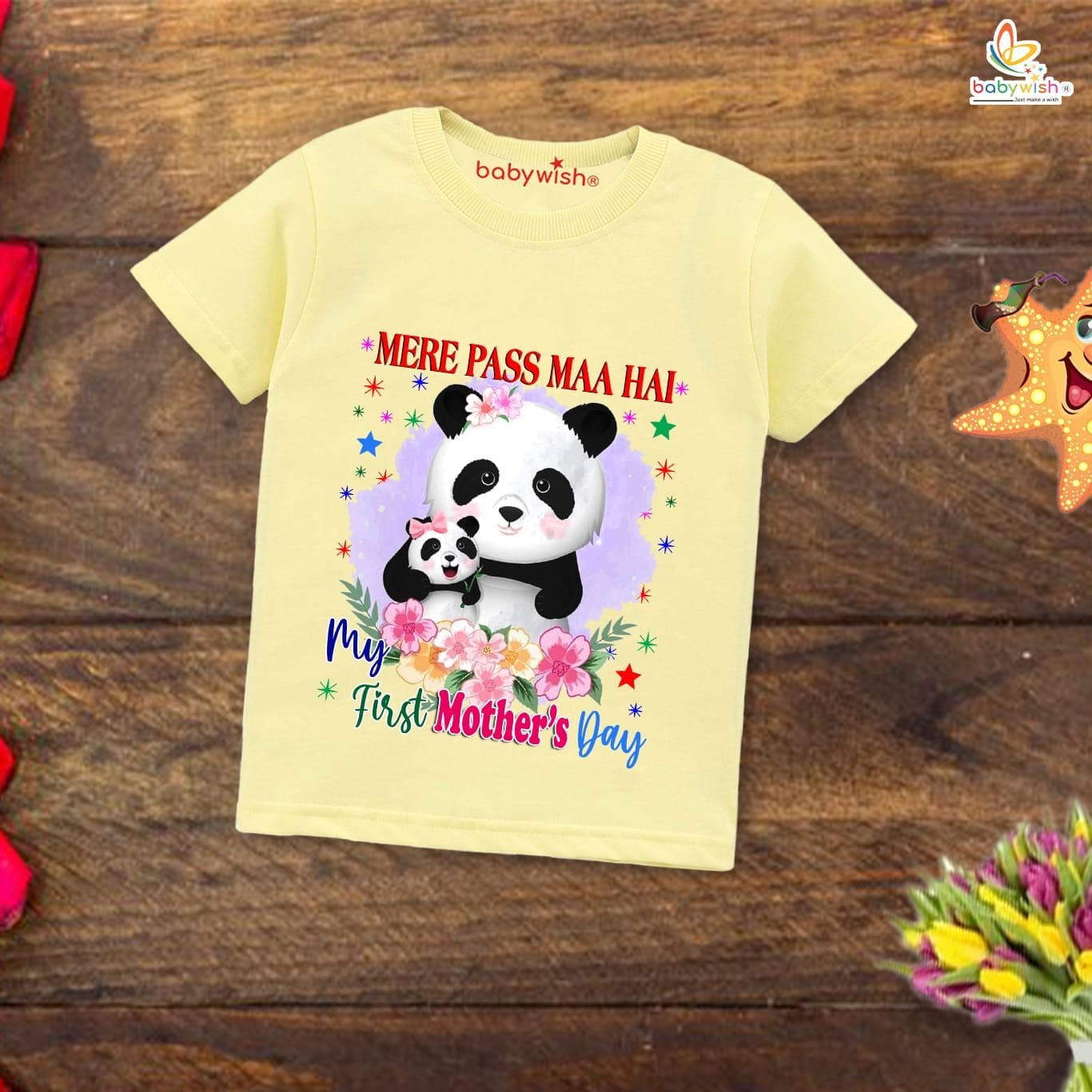 Mother's Day Special T-Shirt for Boy’s and Girl’s Half Sleeve Topwear for Unisex Kids
