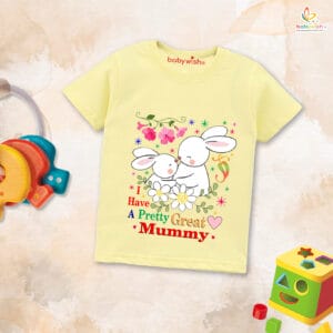 Mother's Day Special T-Shirt for Boy’s and Girl’s Half Sleeve Topwear for Unisex Kids