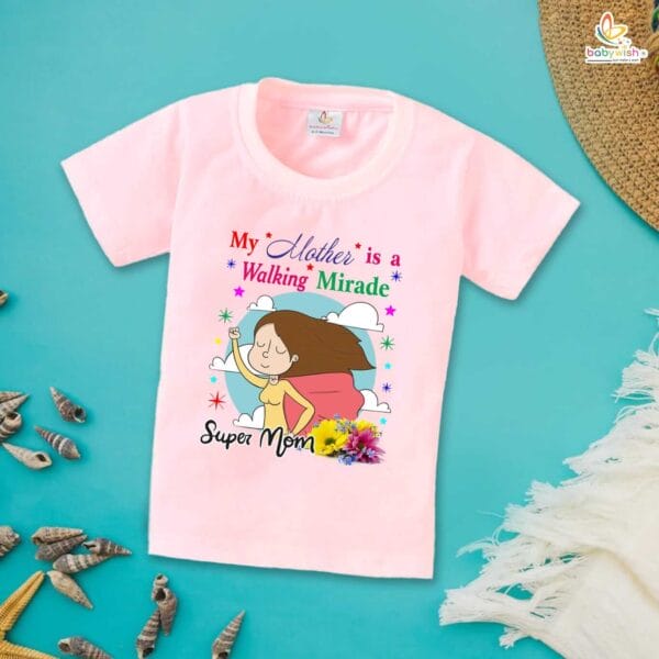 Mother's Day Special T-Shirt for Boy’s and Girl’s Half Sleeve Topwear for Unisex Kids - Image 4