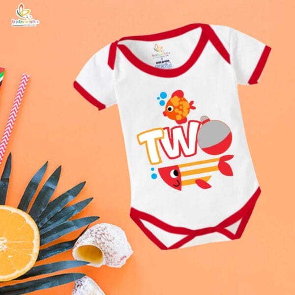 Two month unisex baby romper half sleeve round neck onesie - Image 2