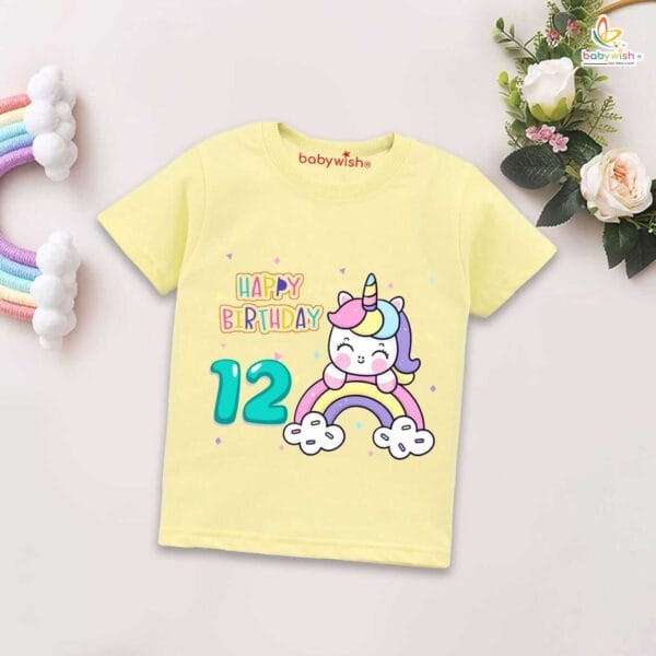 Twelve Year Birthday Unisex T-Shirt Half Sleeve Round Neck Topwear tee for kids - Image 4