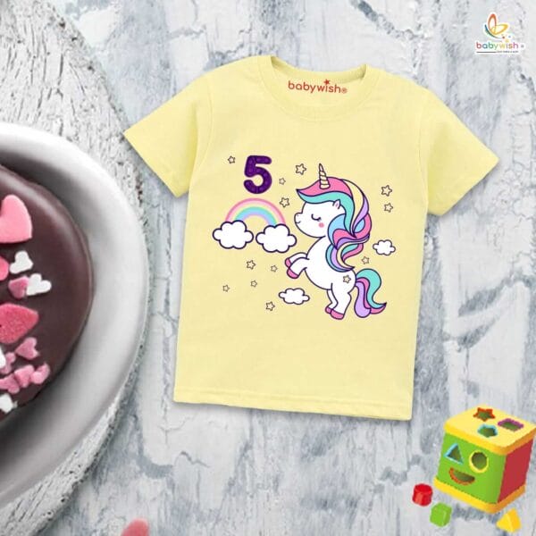 Four Year Birthday Unisex T-Shirt Half Sleeve Round Neck Topwear tee for kids - Image 4