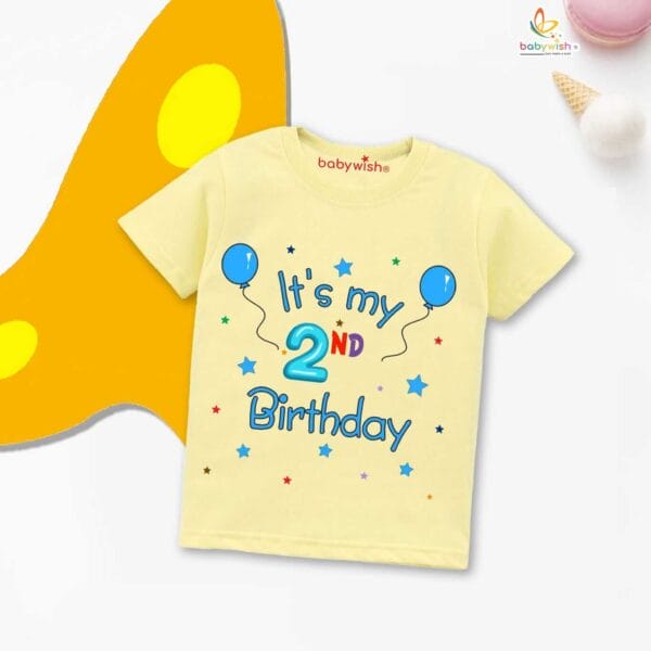 Two Year Birthday Unisex T-Shirt Half Sleeve Round Neck Topwear tee for kids - Image 4