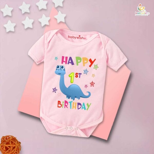 One month unisex baby romper half sleeve round neck onesie