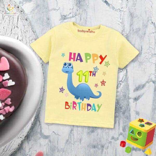 Eleven Year Birthday Unisex T-Shirt Half Sleeve Round Neck Topwear tee for kids - Image 4