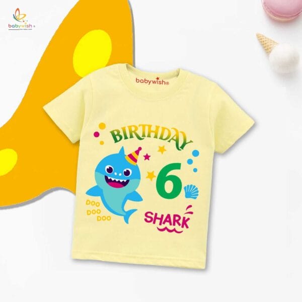 Six Year Birthday Unisex T-Shirt Half Sleeve Round Neck Topwear tee for kids - Image 4