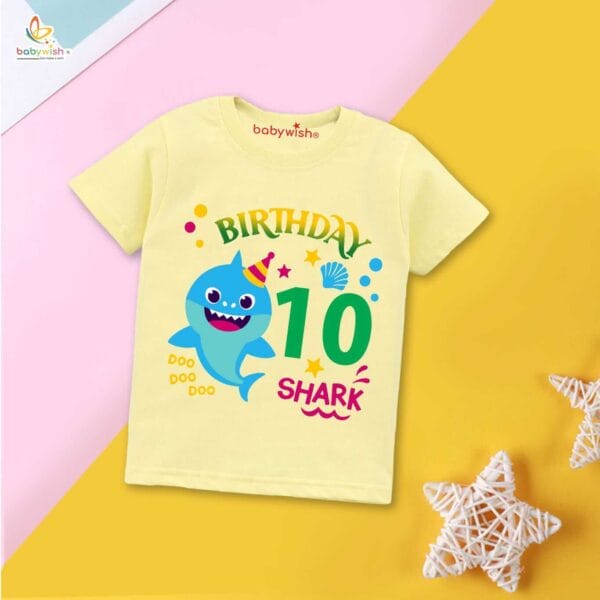 Ten Year Birthday Unisex T-Shirt Half Sleeve Round Neck Topwear tee for kids - Image 4