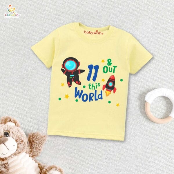 Eleven Year Birthday Unisex T-Shirt Half Sleeve Round Neck Topwear tee for kids - Image 4