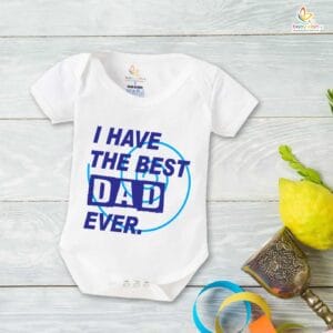 Fathers Day Special Baby Outfit Half Sleeve Unisex Multicolor Romper Onesies for Newborn baby
