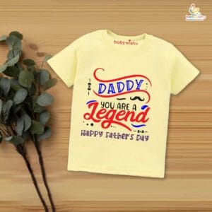 Father's Day Special T-Shirt for Boy’s and Girl’s Half Sleeve Topwear for Unisex Kids | Daddy You Are A Legend |