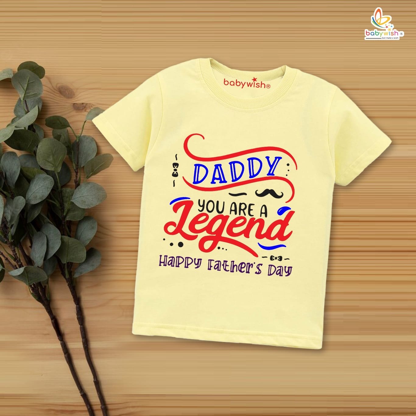 Father's Day Special T-Shirt for Boy’s and Girl’s Half Sleeve Topwear for Unisex Kids | Daddy You Are A Legend |