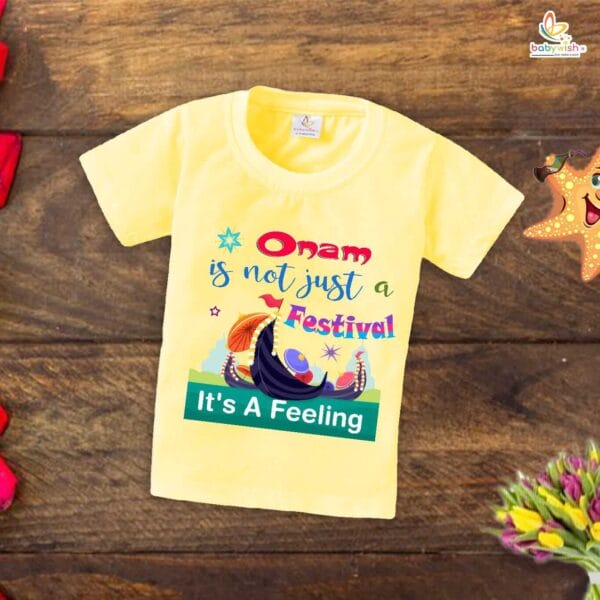 Babywish Onam Festivals Boys and Girls T-Shirt  Onam T-Shirts Half Sleeve - Image 3