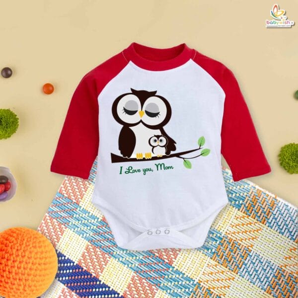 My First Mother’s Day Baby Romper – Full Sleeve “I Love Mother” Bodysuit for Newborn Infant Girl or Boy – Cute Mother’s Day Gift Outfit – Babywish - Image 2