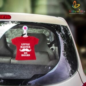 Baby on Board Car Decals Cloth Safety Sign Board with Hanger & Vacuum suction cup