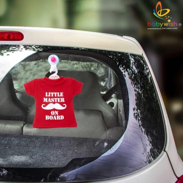 Baby on Board Car Decals Cloth Safety Sign Board with Hanger & Vacuum suction cup