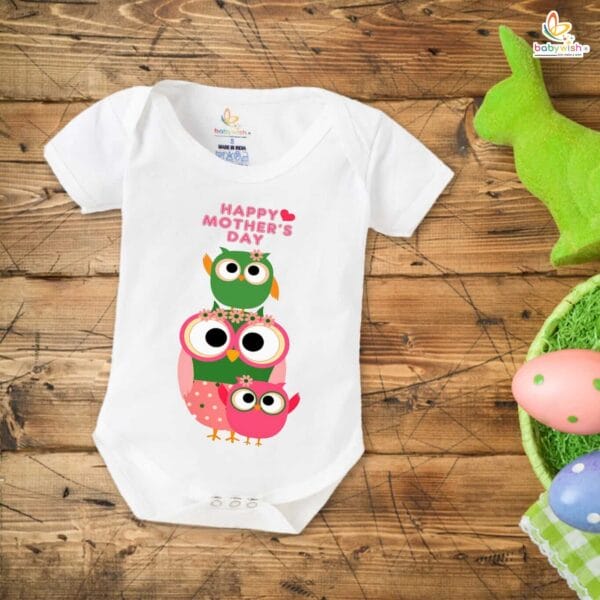 Mothers Day Special Baby Outfit Half Sleeve Unisex Romper Onesies for Newborn baby - Image 2