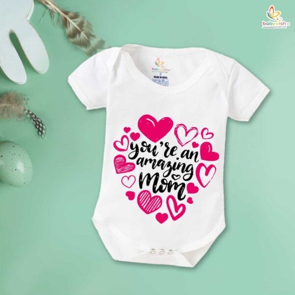 Mothers Day Special Baby Outfit Half Sleeve Unisex Romper Onesies for Newborn baby - Image 2