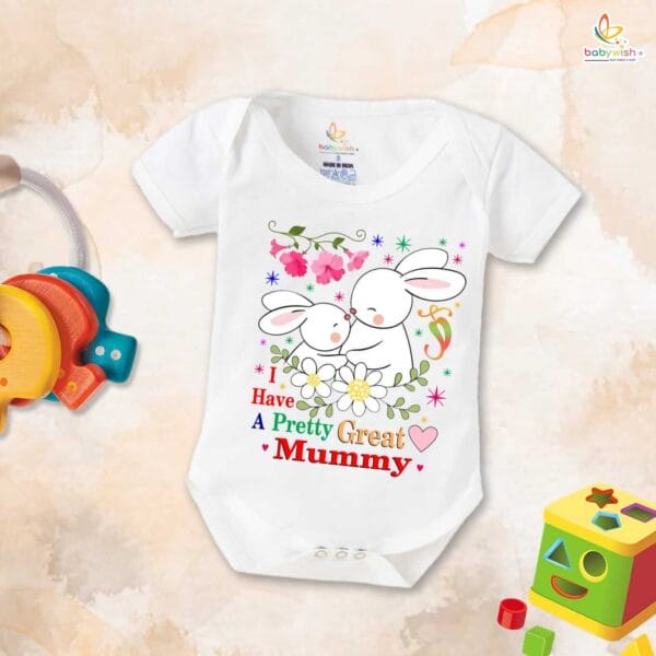 Mothers Day Special Baby Outfit Half Sleeve Unisex Romper Onesies for Newborn baby - Image 2