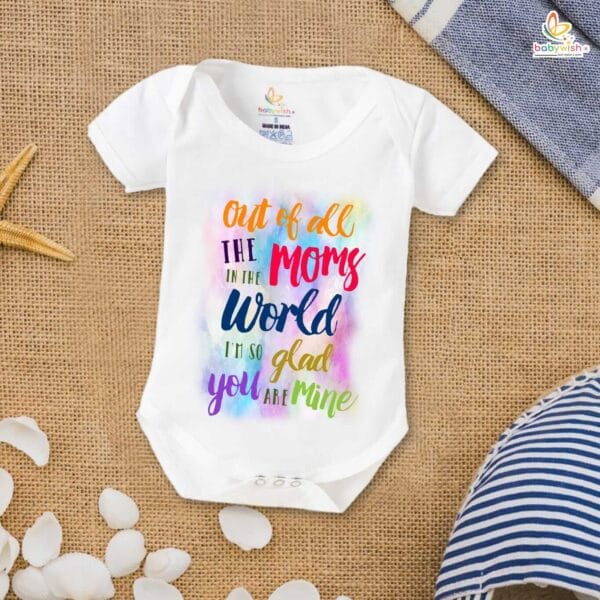 Mothers Day Special Baby Outfit Half Sleeve Unisex Romper Onesies for Newborn baby - Image 2