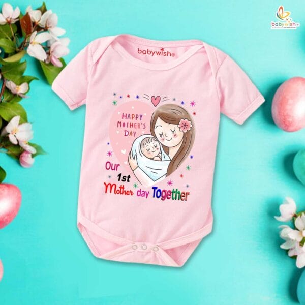 Mothers Day Special Baby Outfit Half Sleeve Unisex Romper Onesies for Newborn baby - Image 4