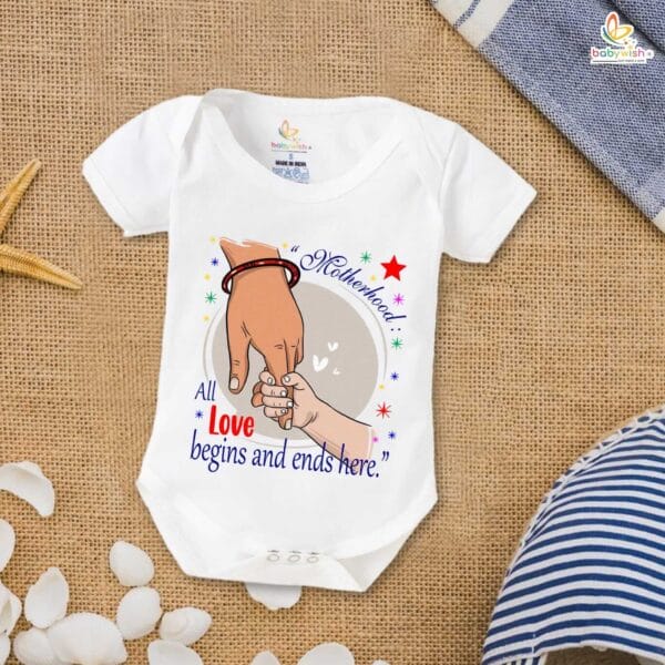 Mothers Day Special Baby Outfit Half Sleeve Unisex Romper Onesies for Newborn baby - Image 2