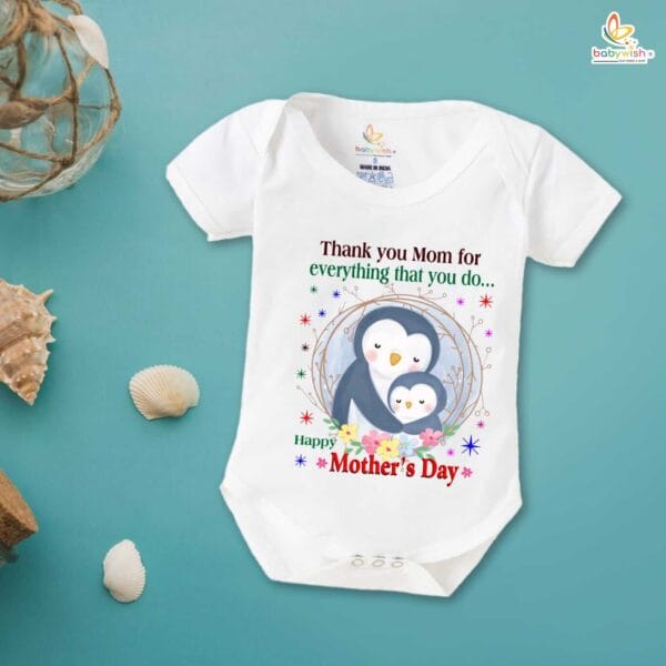 Mothers Day Special Baby Outfit Half Sleeve Unisex Romper Onesies for Newborn baby - Image 2