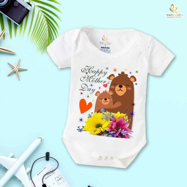 Mothers Day Special Baby Outfit Half Sleeve Unisex Romper Onesies for Newborn baby - Image 2