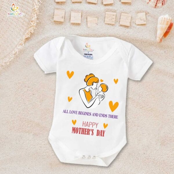 Mothers Day Special Baby Outfit Half Sleeve Unisex Romper Onesies for Newborn baby - Image 2