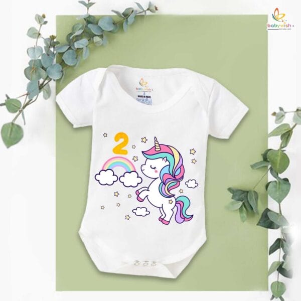 Two month unisex baby romper half sleeve round neck onesie - Image 5