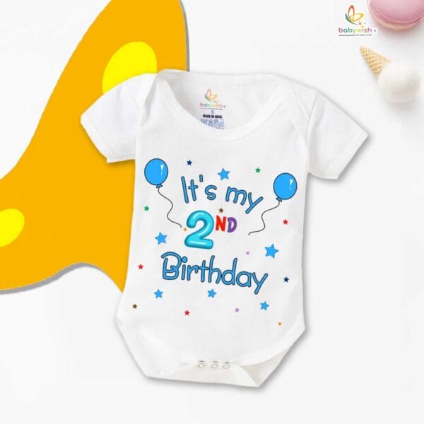 Two month unisex baby romper half sleeve round neck onesie - Image 2