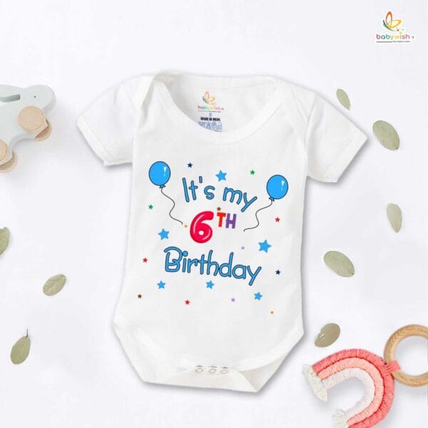 Six month unisex baby romper half sleeve round neck onesie - Image 2