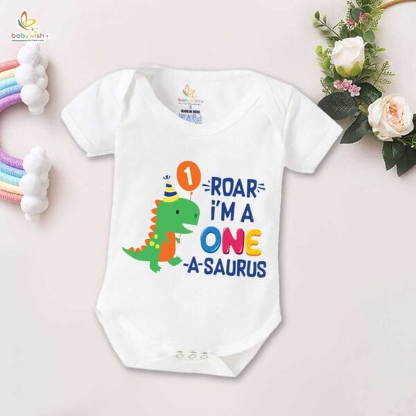One month unisex baby romper half sleeve round neck onesie - Image 2