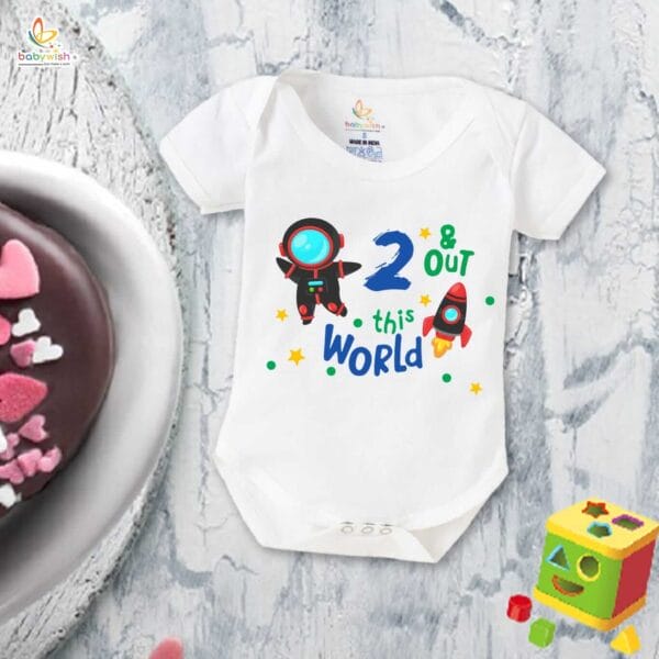 Two month unisex baby romper half sleeve round neck onesie - Image 2