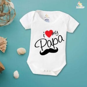 Fathers Day Special Baby Outfit Half Sleeve Unisex Multicolor Romper Onesies for Newborn baby