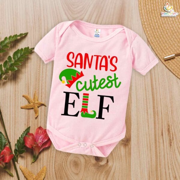 Babywish Christmas Romper Clothes My First Merry Christmas Bodysuits Santa's Cutest Elf Christmas - Image 5