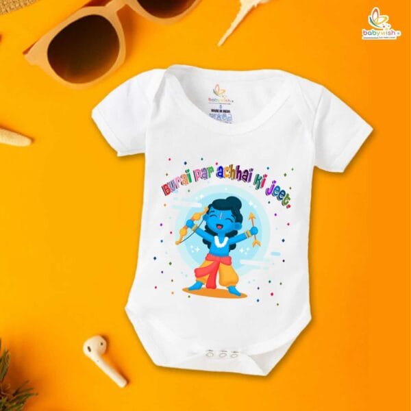 Ramnavmi Festivals Newborn Girl's Tutu Skirt & Romper Navratri Print Onesies bodysuits for baby - Image 6