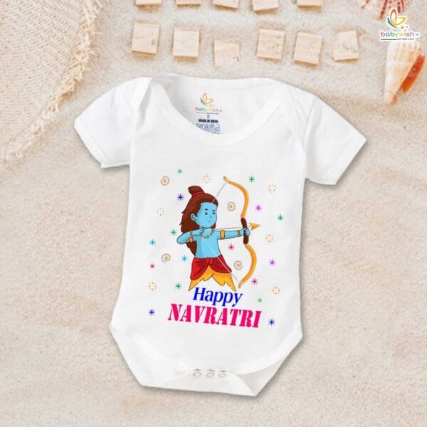Ramnavmi Festivals Newborn Girl's Tutu Skirt & Romper Navratri Print Onesies bodysuits for baby - Image 6