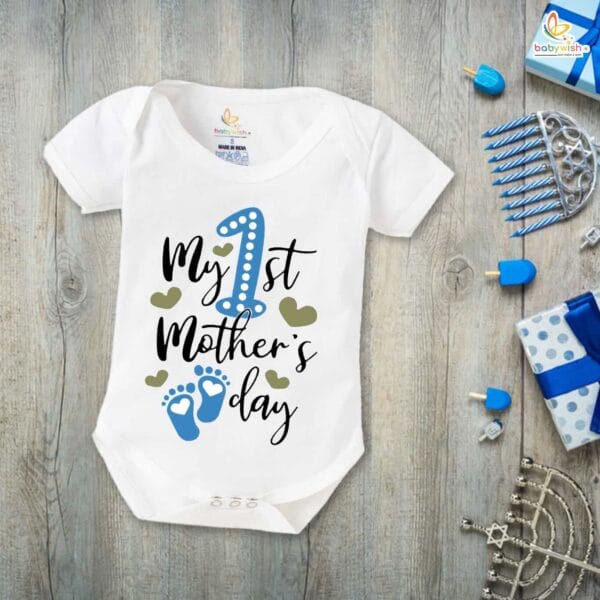 Mothers Day Special Baby Outfit Half Sleeve Unisex Romper Onesies for Newborn baby - Image 4