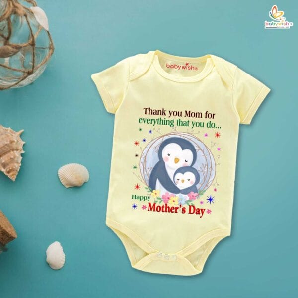 Mothers Day Special Baby Outfit Half Sleeve Unisex Romper Onesies for Newborn baby - Image 4
