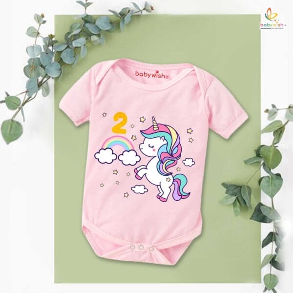 Two month unisex baby romper half sleeve round neck onesie - Image 3
