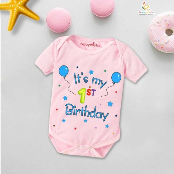 One month unisex baby romper half sleeve round neck onesie - Image 3